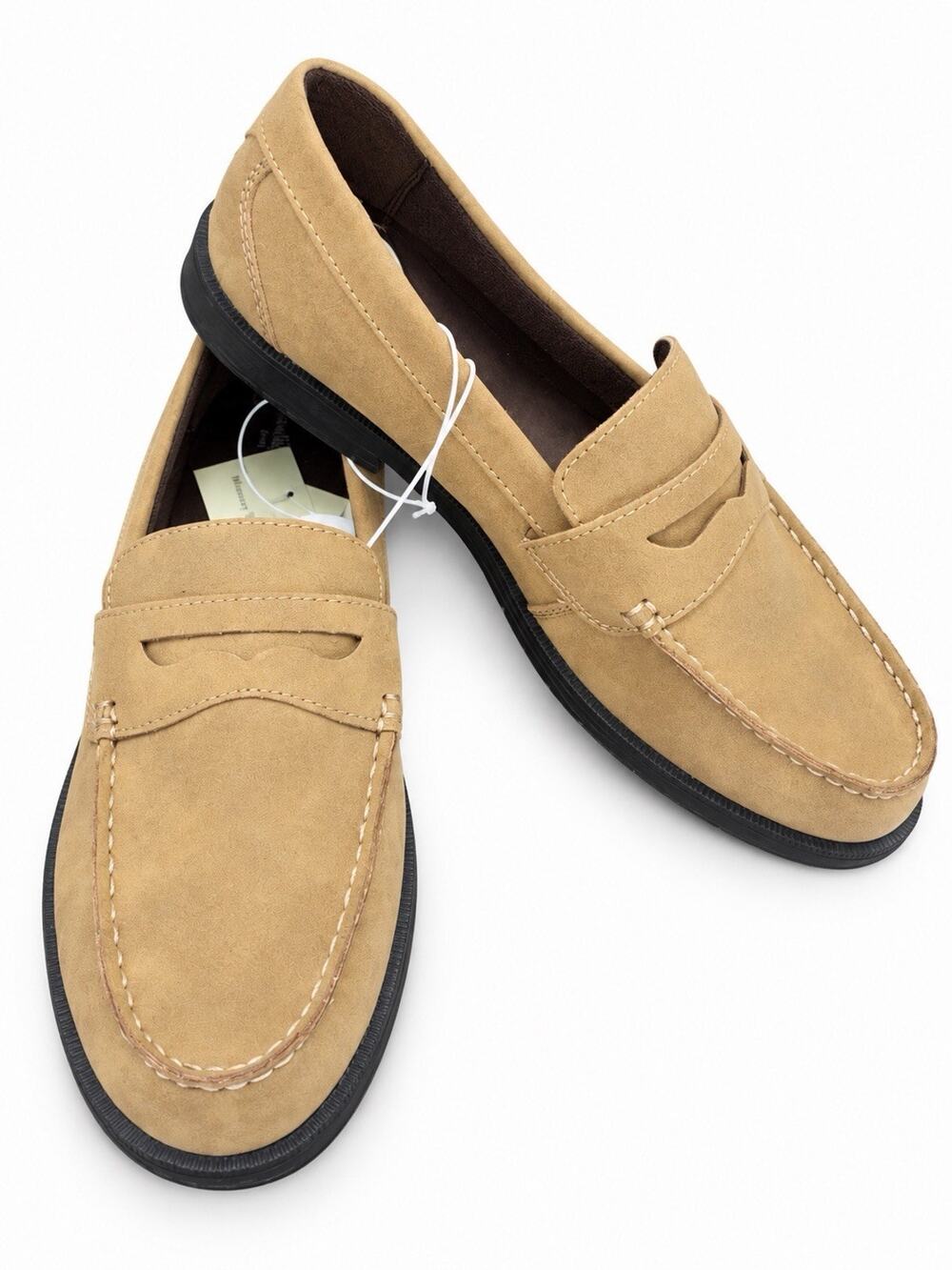 Goodfellow & Co Men’s Size 11.5 Tan Penny Loafers Memory Foam Slip On Shoes NWT